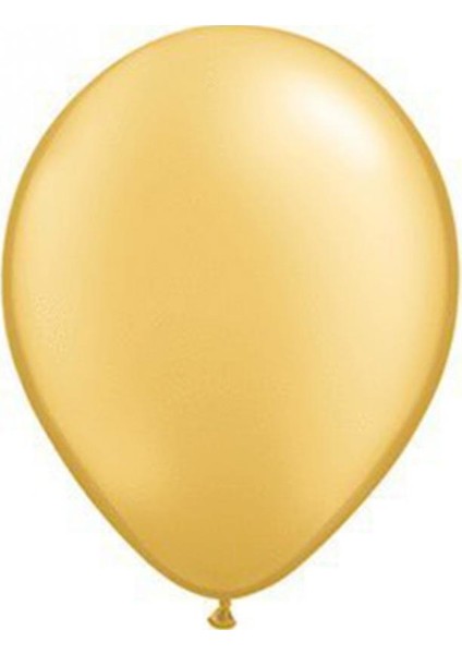 Metalik Altın Latex Balon (50 Adet)