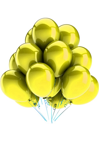 Metalik Sarı Latex Balon (50 Adet)