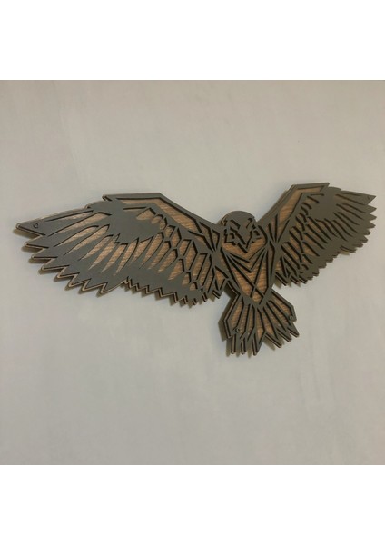 Dekoratif Ahşap Kartal Tablosu 68 x 30 cm