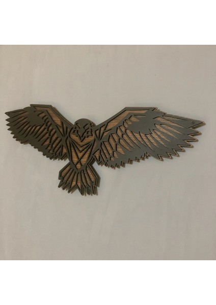 Dekoratif Ahşap Kartal Tablosu 68 x 30 cm