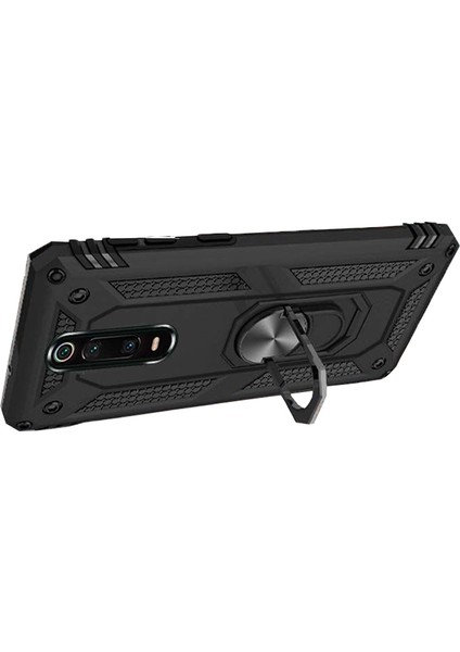 Xiaomi Redmi K20 / K20 Pro Anka Serisi Yüzük Standlı Armor Kılıf - Siyah fırsatları