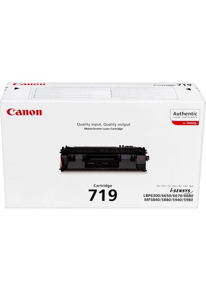 Crg-719 Toner 2.1000 Sayfa Siyah