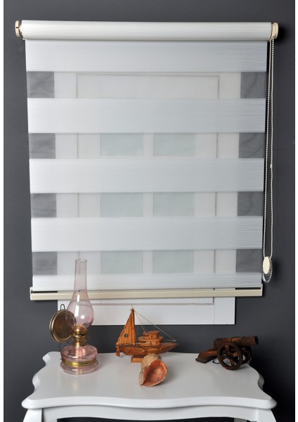Aniper Zebra Perde Beyaz Micro Plise