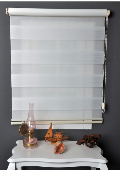 Aniper Zebra Perde Beyaz Micro Plise