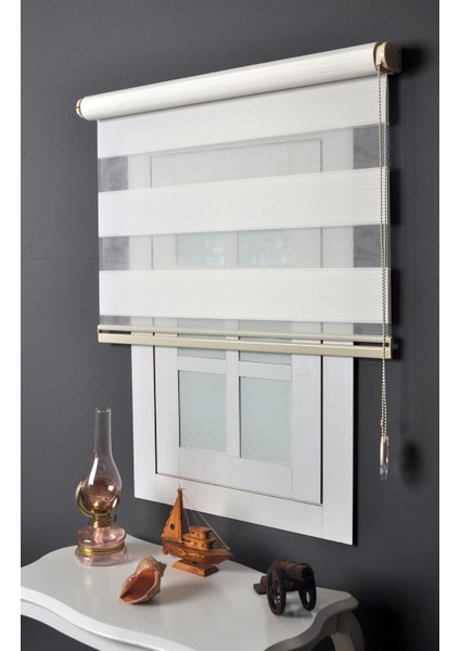 Aniper Zebra Perde Beyaz Micro Plise