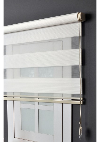 Aniper Zebra Perde Beyaz Micro Plise