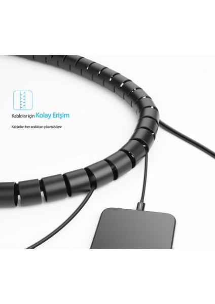 Kablo Koruyucu ve Düzenleyici Spiral 1.5 Metre fiyatları