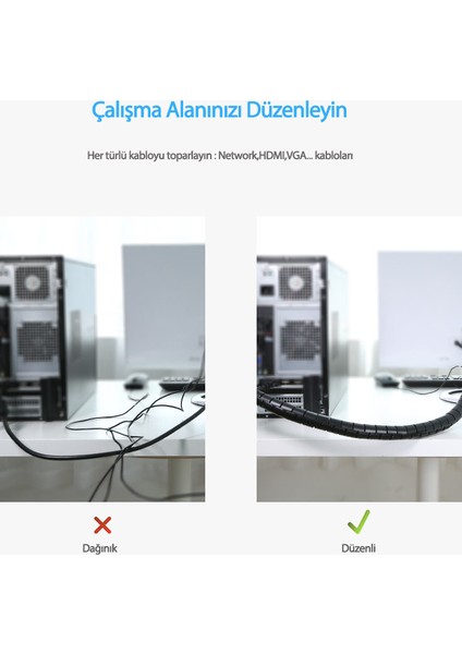 Kablo Koruyucu ve Düzenleyici Spiral 1.5 Metre indirimleri