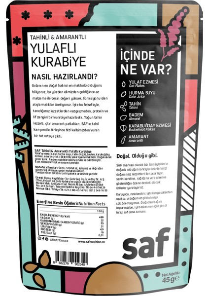 Tahinli & Amarantlı Yulaflı Kurabiye fiyatları