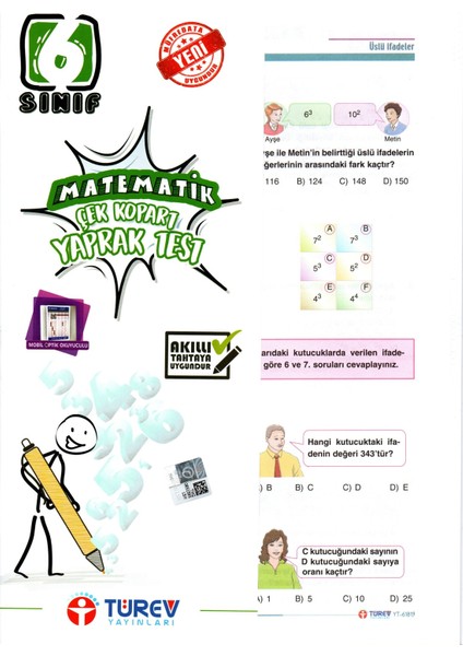 6. Sınıf Matematik Çek-Kopar Yaprak Test