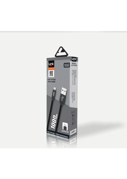 K550 Apple iPhone Uyumlu Lightning USB Örgü Şarj Kablosu fiyatları