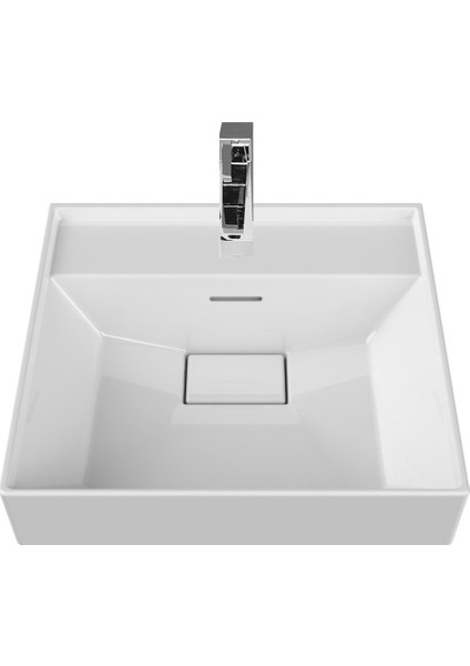 Seramik Sharp Etajerli Lavabo 48 x 48 cm