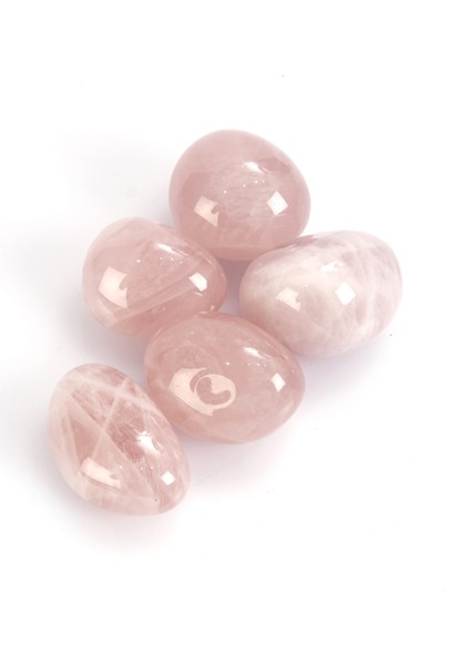 Pembe Kuvars Doğaltaş Tamburlanmış Parça Stres Taşı