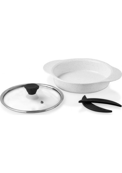 3398 Granit Plus Tak/çıkar Silikon Saplı 3lü Sahan Seti Beyaz fiyatları