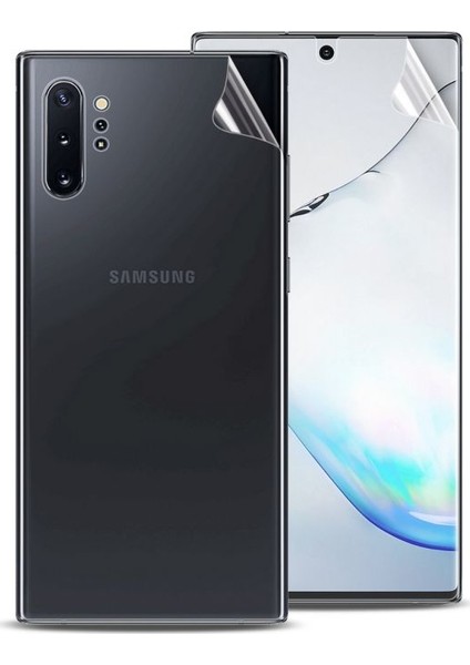 Samsung Galaxy Note 10 Plus Ön + Arka Tam Kaplayıcı Film 2in1 Zum Body Şeffaf