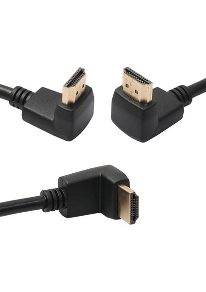 Platoon HDMI L Tipi Dik 90° Derece (270 °) Erkek Erkek HDMI Kablo 5 m