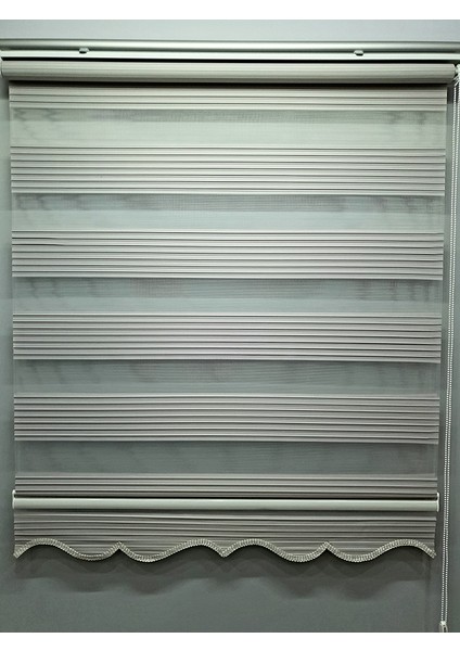 Pliseli Açık Gri Zebra Stor Perde MZ485 fiyatları