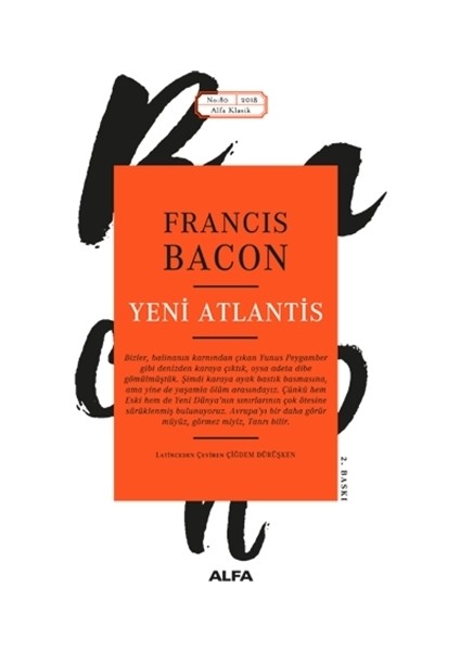 Yeni Atlantis - Latinceden Çeviren Çiğdem Dürüşken - Francis Bacon
