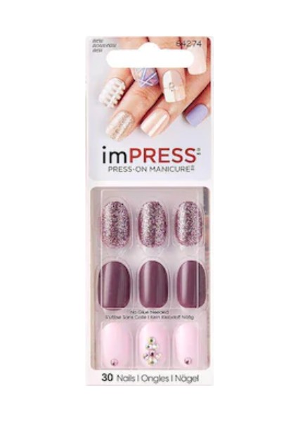 Impress Kendinden Yapışkanlı Takma Tırnak Lila-Mor