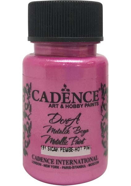 Dora Metalik Boya 50 ml 191 Sıcak Pembe