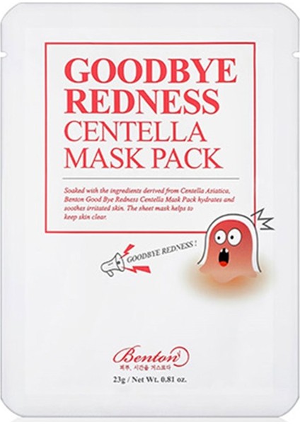 Goodbye Redness Centella Mask Pack - Yatıştırıcı Kâğıt Maske