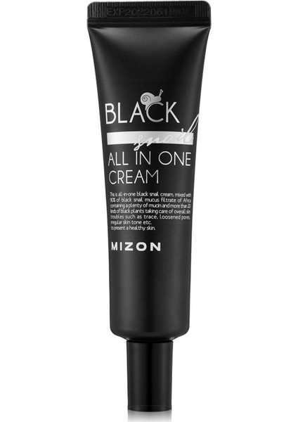 Black Snail All In One Cream Tube - Siyah Salyangoz Siyah Bitki Ekstreli Premium Bakım Kremi
