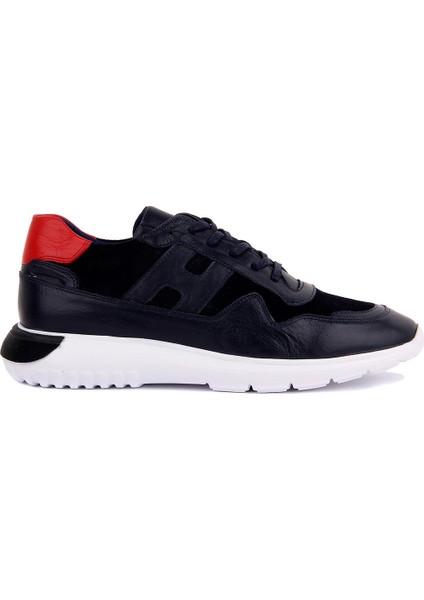 Lacivert Süet Deri Erkek Sneaker