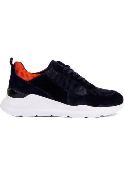 Lacivert Süet Deri Erkek Sneaker