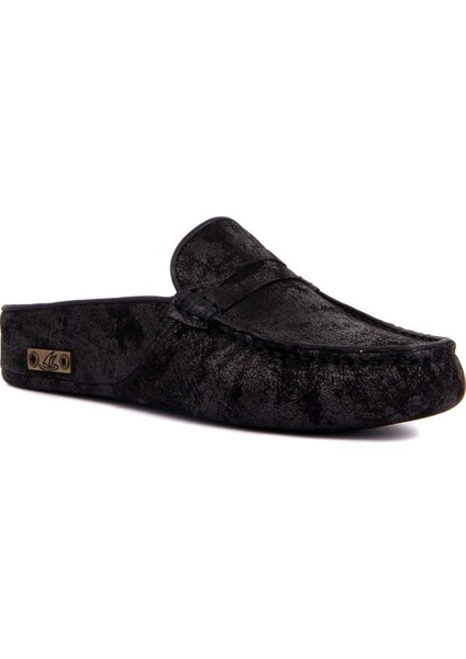 Siyah Eskitme Deri Kadın Ev Terliği fiyatları