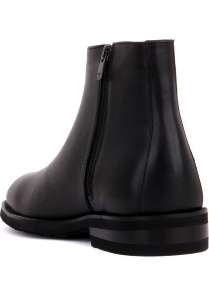 Siyah Deri Fermuarlı Eva Taban Erkek Bot fırsatları