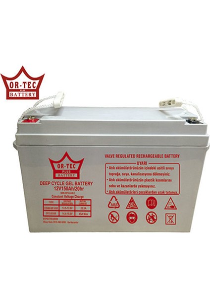 Ortec 12V 150AH Jel Akü