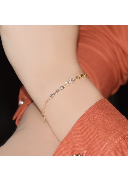 Sonsuzluk Taşlı Altın Bileklik fiyatları