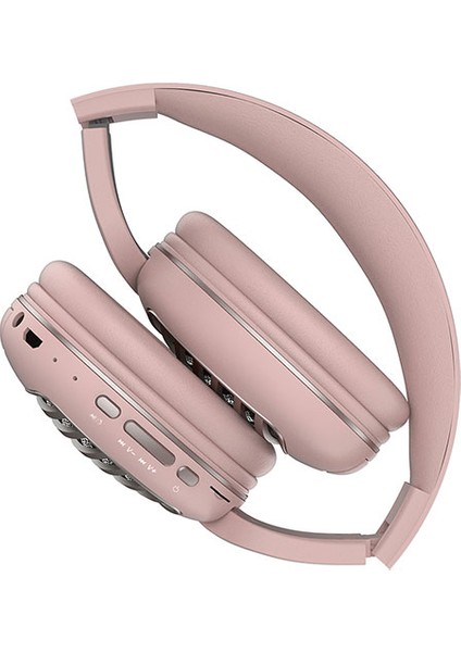 SN-BT55 Dıamond Tf Kart Özellikli Bluetooth Kulaklık - Pembe