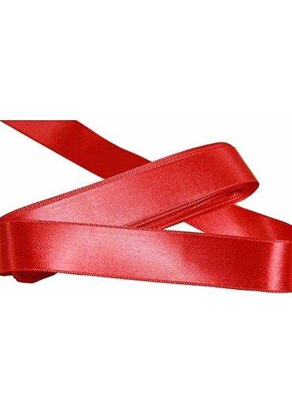 6 cm Saten Kurdale Kırmızı - 10 m