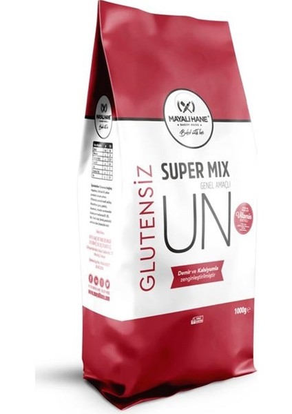 Glutensiz Genel Amaçlı Super Mix Un 1 kg