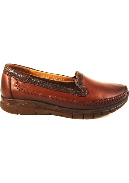 29423 Kadın Taba Deri Comfort Ayakkabı