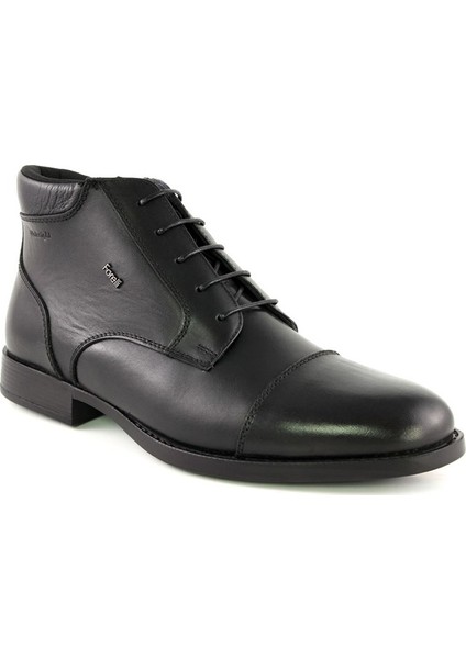 31687 Yünlü Erkek Siyah Deri Comfort Bot