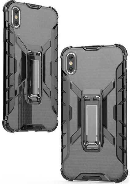 Apple iPhone X Arka Kapak + Cam Ekran Koruyucu - Siyah