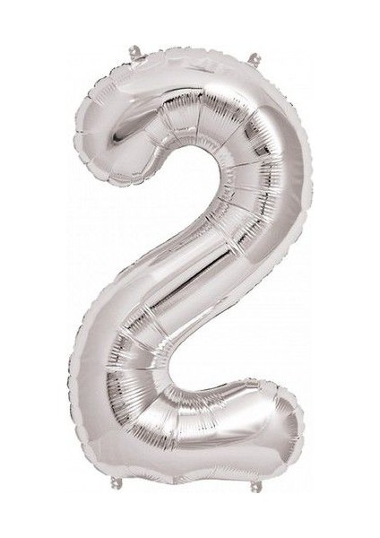 2 Gümüş Balon 100 cm