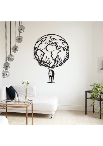 World Deer Metal Tablo