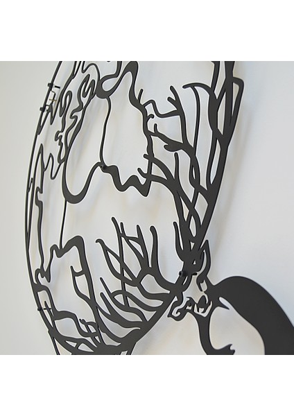 World Deer Metal Tablo