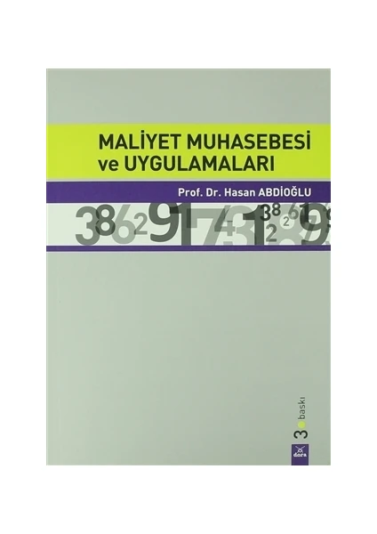 Maliyet Muhasebesi ve Uygulamalar