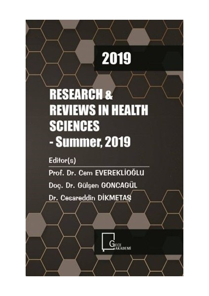 2019 Research Reviews in Health Sciences