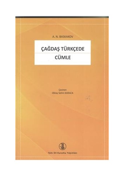 Çağdaş Türkçede Cümle