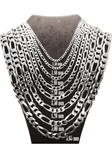 Erkek Gümüş Figaro Zincir Kolye 84682