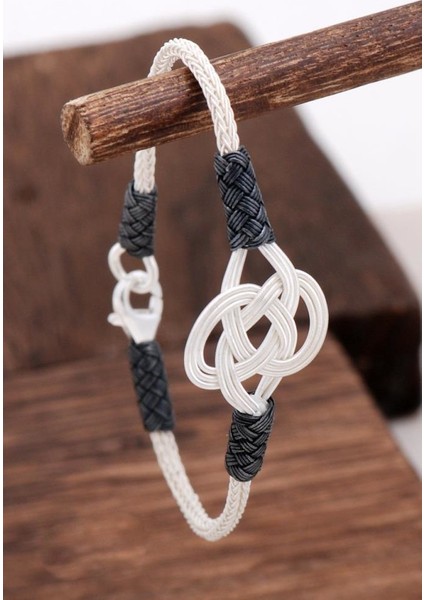 Kazaziye El Sarması Oksitli Gümüş Bileklik 3143