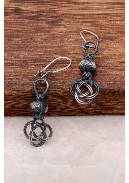 Kazaziye İşlemeli Elişi Tasarım Gümüş Küpe 4229 modelleri