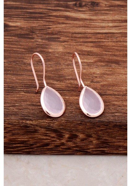 Pembe Quartz Taşlı Rose Gümüş 4539