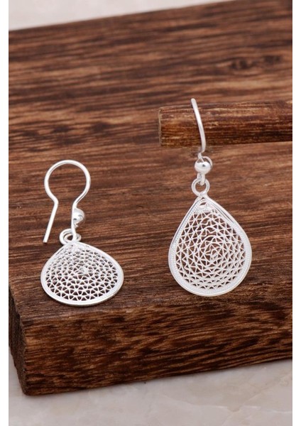 Damla Tasarım Gümüş Küpe 4638