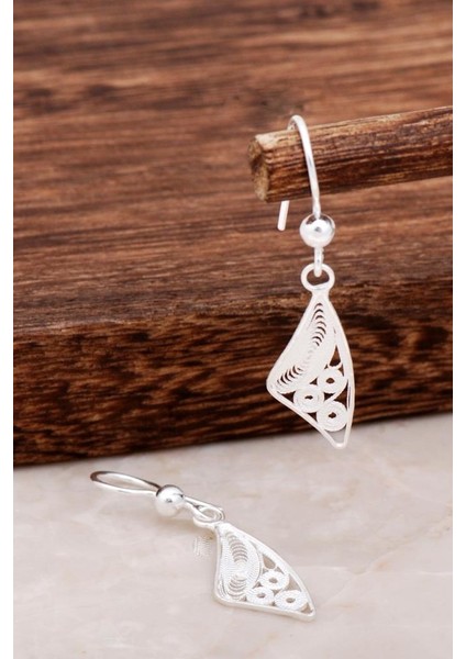 Tasarım Gümüş Küpe 4648